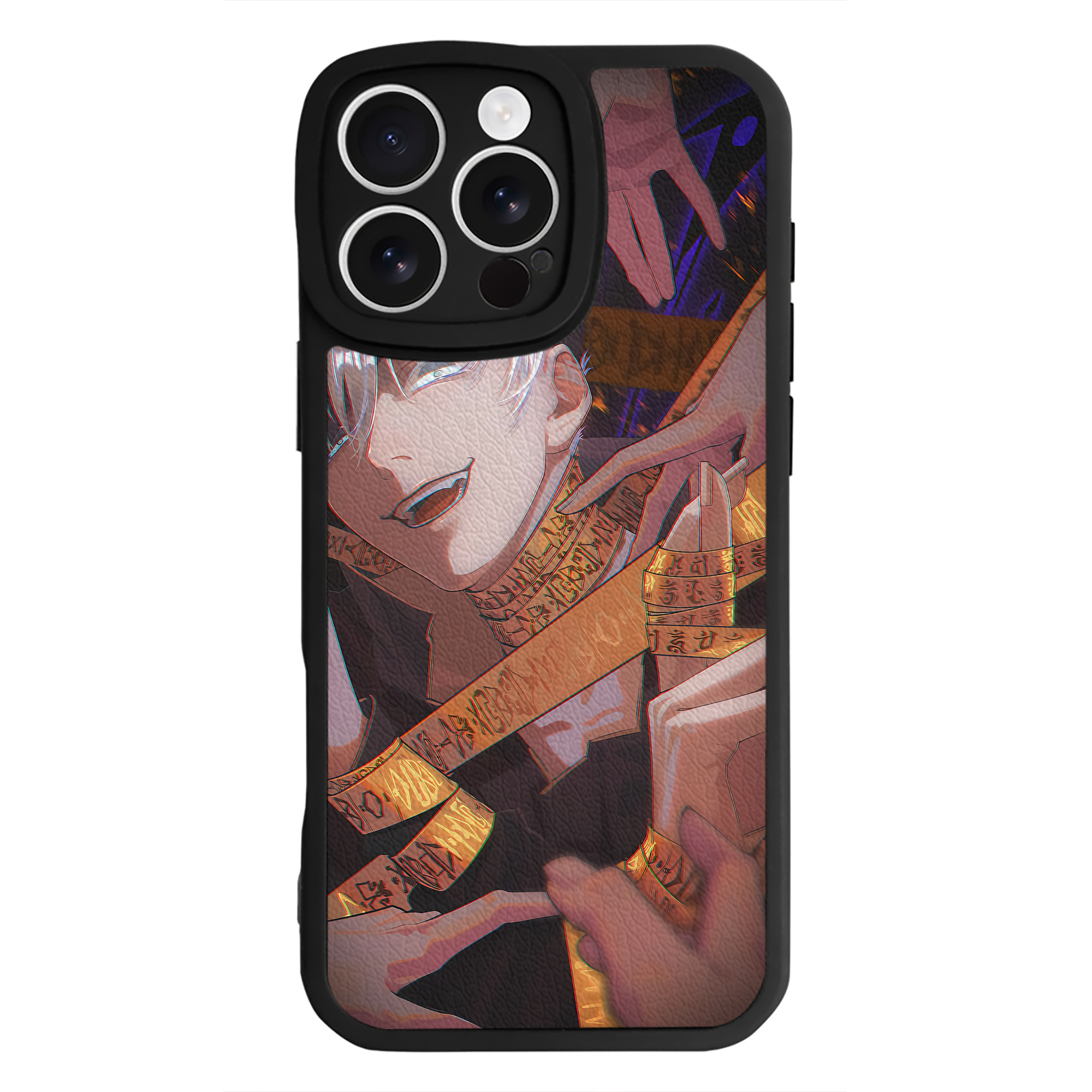 （画像用） 呪術廻戦 Jujutsu Kaisen 【iPhone 16シリーズ対応】シリコンスマホケース（レザー調） 材質：シリコン
